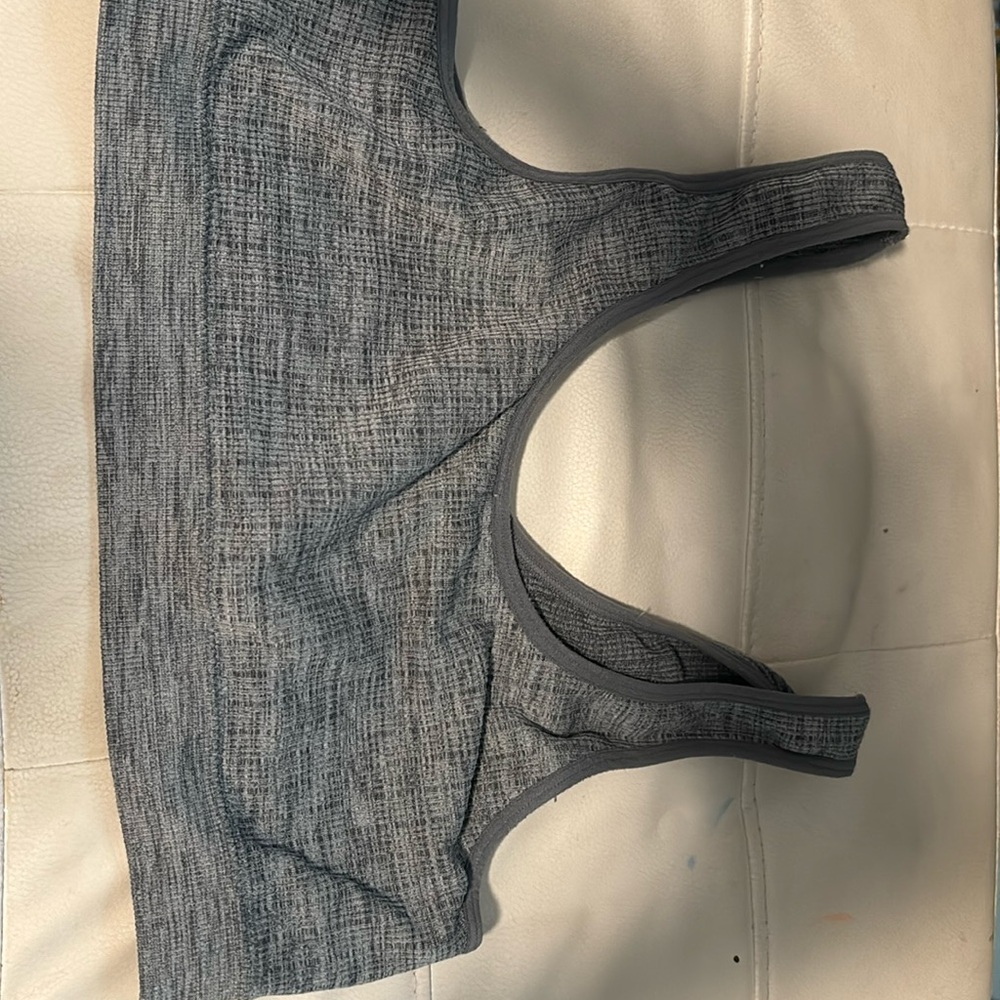Grey workout top/ sports bra